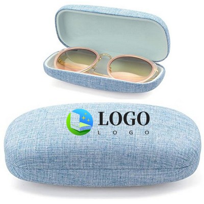 Hard Shell Eyeglasses Case Linen Fabrics Sunglasses Box
