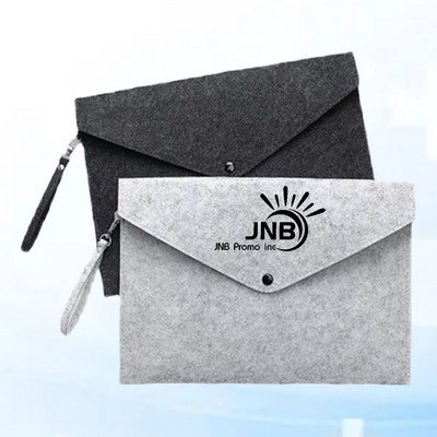 Luxury A4 Felt Folder with Lanyard for Documents