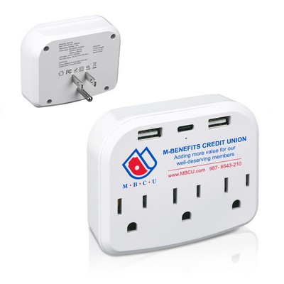 6" 1 Multi USB Wall Outlet Extender