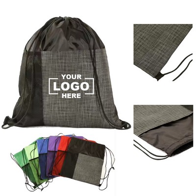 Personalized Drawstring Gym Bag: Waterproof, Great for Travel, Beach, and Sports..