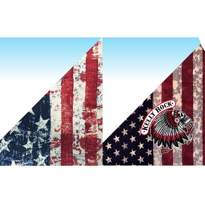 Patriotic Theme US Flag Pet Bandanna Triangles 100% Cotton Med-LG 22"x22"x29" Pre-Dyed Stock Designs