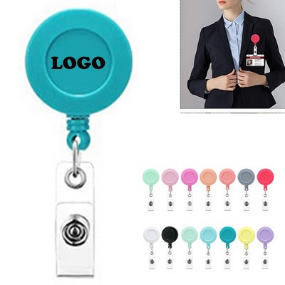 Colorful Badge Holder Retractable Clip