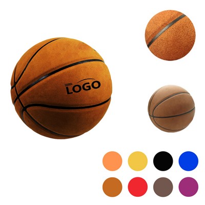Size 7 Suede Leather Basketball for Students Game Ball