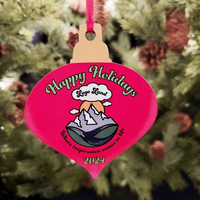 Custom Printed Hardwood Christmas Ornament
