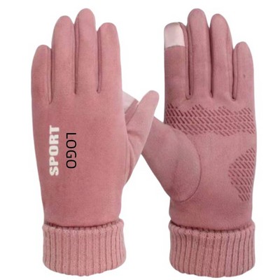 Suede Warm Touch Screen Gloves