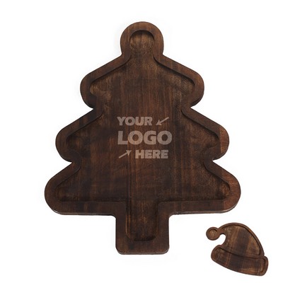 Christmas Theme Wooden Tray