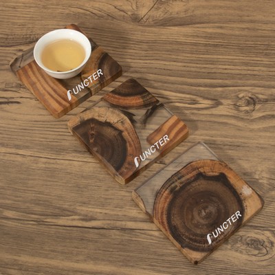 Square Cedar Wood Coaster