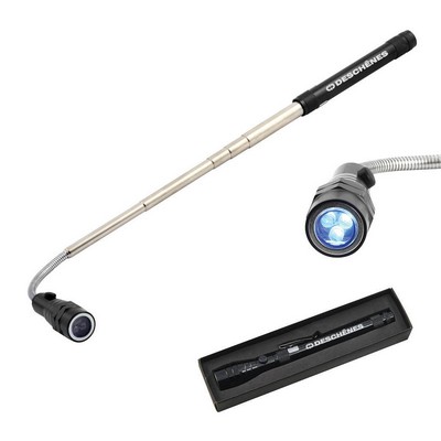 Black Telescopic Flex Flashlight with 2 Magnets
