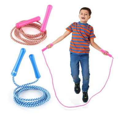 Adjustable size colored skipping rope