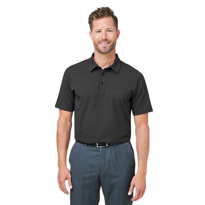 Devon and Jones® Men's Crownlux Performance® Geo Short Sleeve Polo Shirt