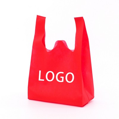 Reusable Non Woven T-Shirt Style Grocery Tote Bag