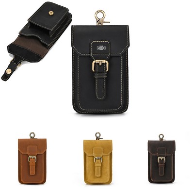Crazy Horse Leather Waist Bag