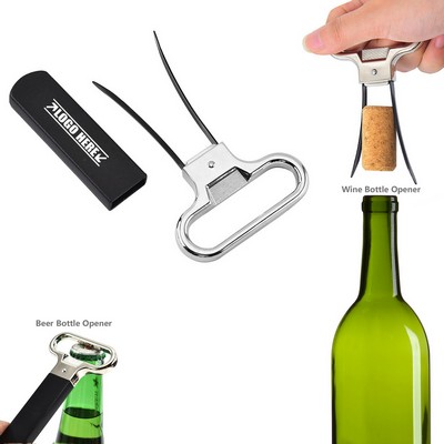 Versatile 2 In 1 Wine Bottle Opener Cork Removal
