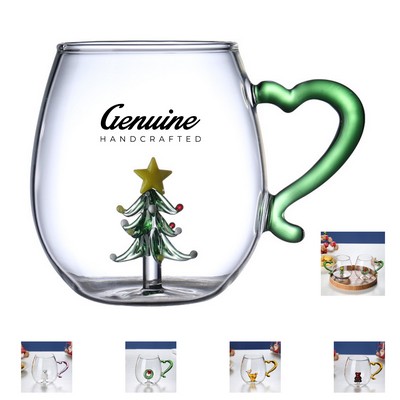 12oz Festive Christmas Glass Mug