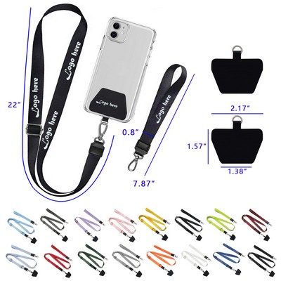 2 Pieces Adjustable Phone Lanyard Neck Strap Set