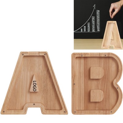 Wooden Letter Piggy Bank