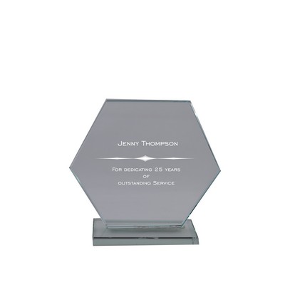 4" Jade Hexagon on Jade base