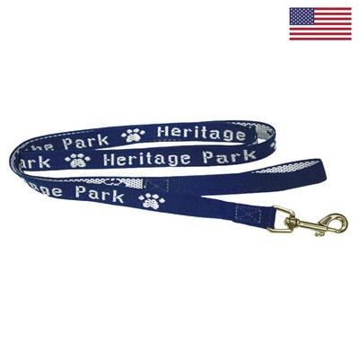 3/4" X 48" Woven Pet Leash w/ Gold-Colored Hardware - "Classic" Weave