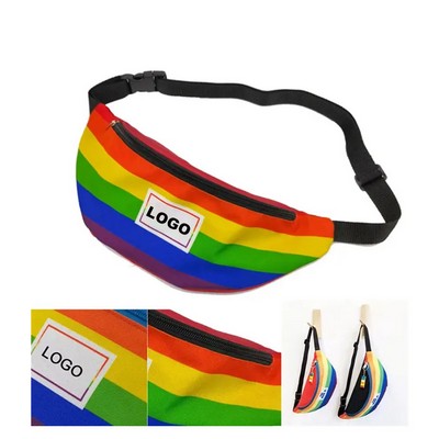 LGBT Pride Rainbow Oxford Cloth Fanny Pack Casual Waist Bag