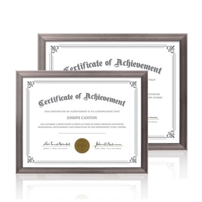 Calais Certificate Frame - Gun Metal