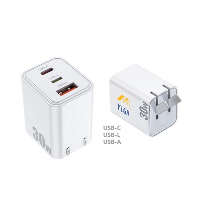 3 IN 1 Multi Charging Styles Folded Plug Wall Charger