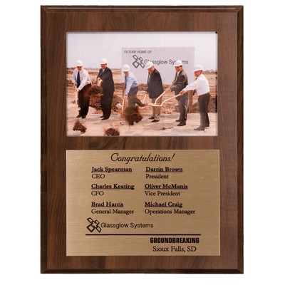 Cherry Finish Slide-In Frame Plaque with 6" x 4" Window