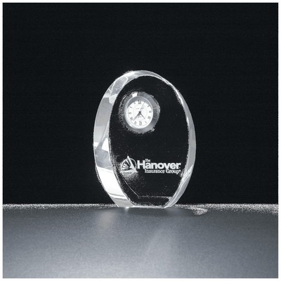 3.875" x 4.875" Crystal Clock