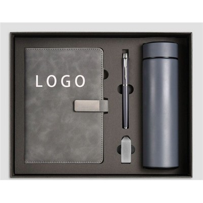 Stylish Notebook, Pen & Thermos Flask Gift Set for Business