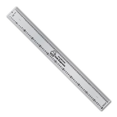 12" Aluminum Ruler with Printing and Publishing Scales