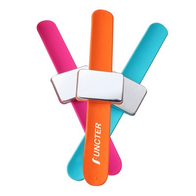 Silicone Wrist Strap W/ Square Shaped Magnetic Bracelet
