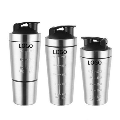 20Oz Stainless Steel Shaker Bottle W/ Steel Ball