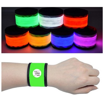 LED Light up Slap Wristband Flashing Bracelets for Kids.