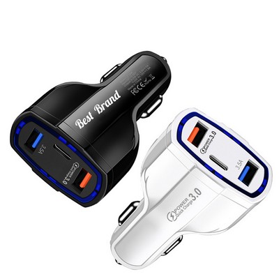 Compatible with Smaphone Fast Charging 3 Ports for Vehicles