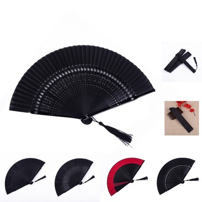 Handheld Folding Chinese Oriental Cloth Fabric Fan