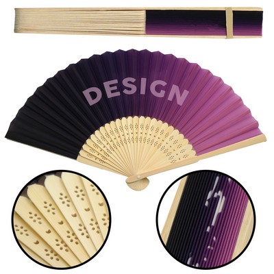 Custom Wooden Hollow Folding Fan