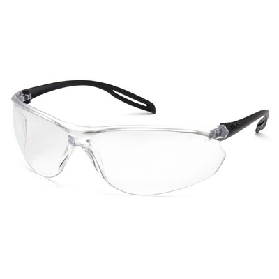 Neshoba Safety Glasses, Black Frame with Clear H2MAX Anti-fog Lens