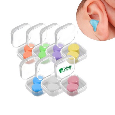Heart Shaped Silicone Earplugs With Small Case