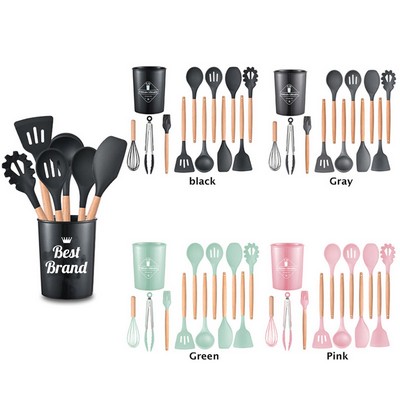 Multicolor 11 Pcs Sets Silicone Cooking Utensils Tool