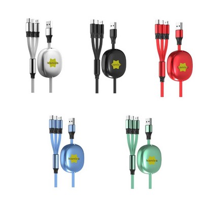 Multi Retractable USB Charger Cable 3 in 1