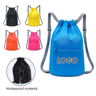 Versatile Waterproof Sport Drawstring Backpack