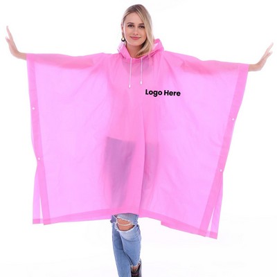 Outdoor Reuseable Adult Poncho Gown Raincoat