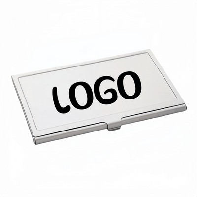 Silver Metal Business Card Holder