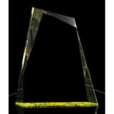 Beveled Mountain Peak Acrylic Award, 8" W x 7.75" H x 1.25" D