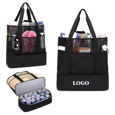 Beach Mesh Storage Cooling Handbag