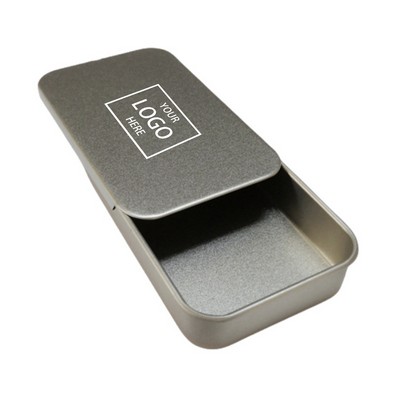 Metal Slide Top Tin Container