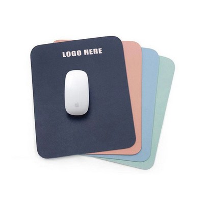 PVC Waterproof Double Sided Leather Mouse Pad