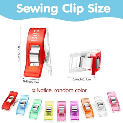 Heavy Duty Quilting Binding Clip Plastic Reinforced Edge Grip 1 1/10" x 2/5" x 3/5"