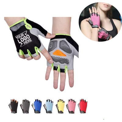 Outdoor Sports Bicycle Anti Slip Shock Half Finger Gloves