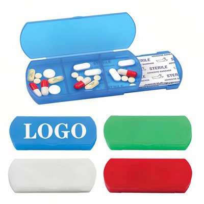 Customizable Pill Case With Adhesive Bandage