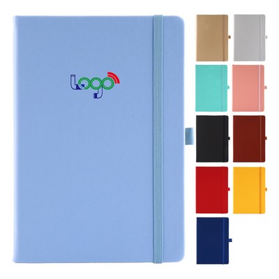 A5 Leather Notebook With Pen Holder Loop